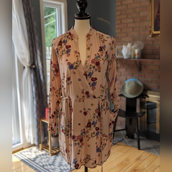 Joe Fresh Long Sleeve Floral Print Dress Size Small - Picture 8 of 8